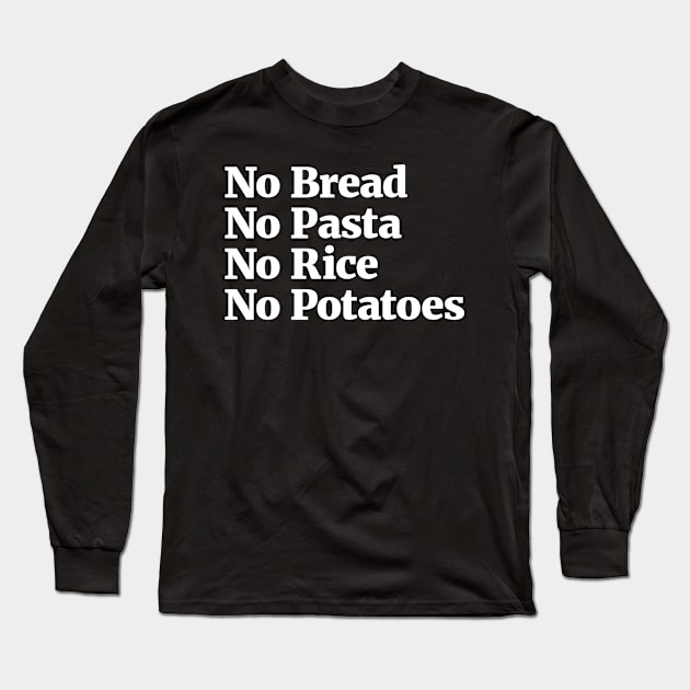 no carbs Long Sleeve T-Shirt by jamsone